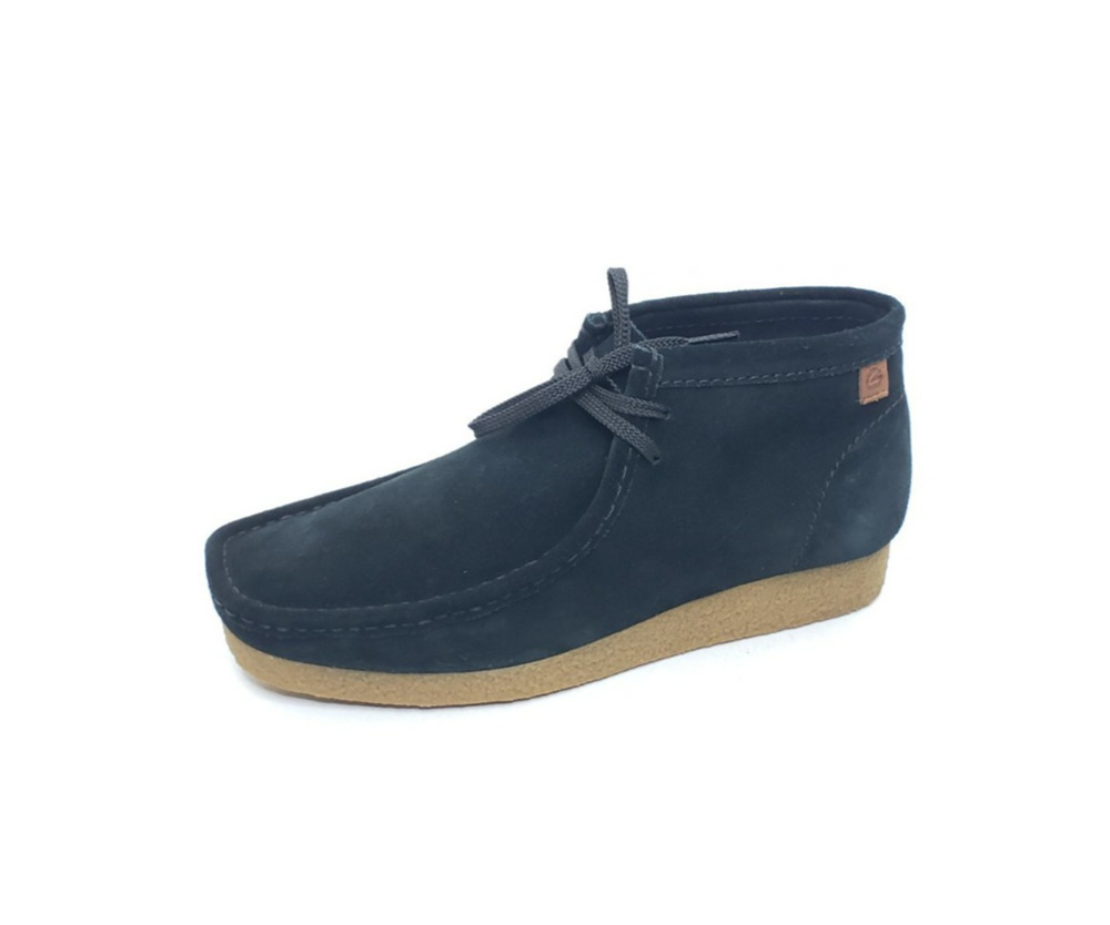 Clarks Shacre Mens Chukka Boots Black Suede Crepe Sole Size 10